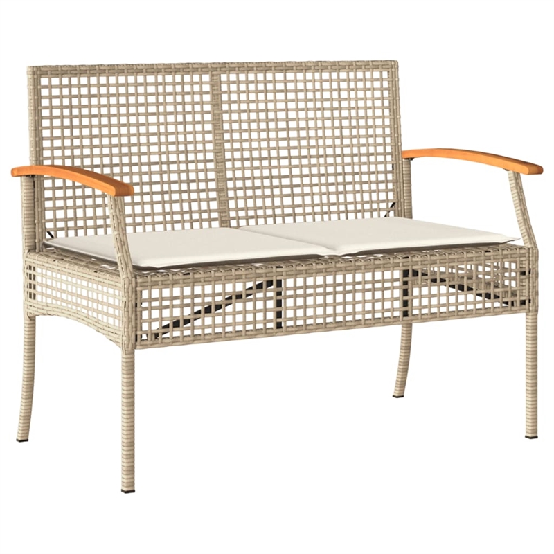 Afuera Living 4 Piece Poly Rattan Garden Lounge Set in Brown/Beige