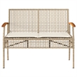 Afuera Living 4 Piece Poly Rattan Garden Lounge Set in Brown/Beige
