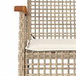 Afuera Living 4 Piece Poly Rattan Garden Lounge Set in Brown/Beige