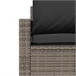 Afuera Living Contemporary Synthetic Poly Rattan Sofa Set in Gray