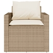 Afuera Living Contemporary 4 Piece Poly Rattan Sofa Set in Cream/Beige