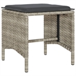 Afuera Living Contemporary 4 Piece Poly Rattan Sofa Set in Gray