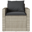 Afuera Living Contemporary 4 Piece Poly Rattan Sofa Set in Gray