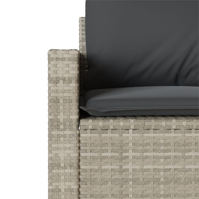 Afuera Living Contemporary 4 Piece Poly Rattan Sofa Set in Gray