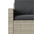 Afuera Living Contemporary 4 Piece Poly Rattan Sofa Set in Gray