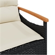 Afuera Living Contemporary Synthetic Poly Rattan 4 Piece  Sofa Set in Black