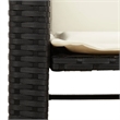 Afuera Living Contemporary Synthetic Poly Rattan  Sofa Black/Cream