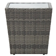 Afuera Living Contemporary 3 Piece Poly Rattan Small Bistro Set in Gray