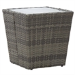 Afuera Living Contemporary 3 Piece Poly Rattan Small Bistro Set in Gray