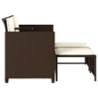 Afuera Living Contemporary Synthetic Poly Rattan  Medium Sofa Brown