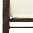 Afuera Living Contemporary Synthetic Poly Rattan  Medium Sofa Brown