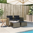 Afuera Living Contemporary Wicker / Rattan Garden Sofa in Gray