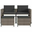 Afuera Living Contemporary Wicker / Rattan Garden Sofa in Gray