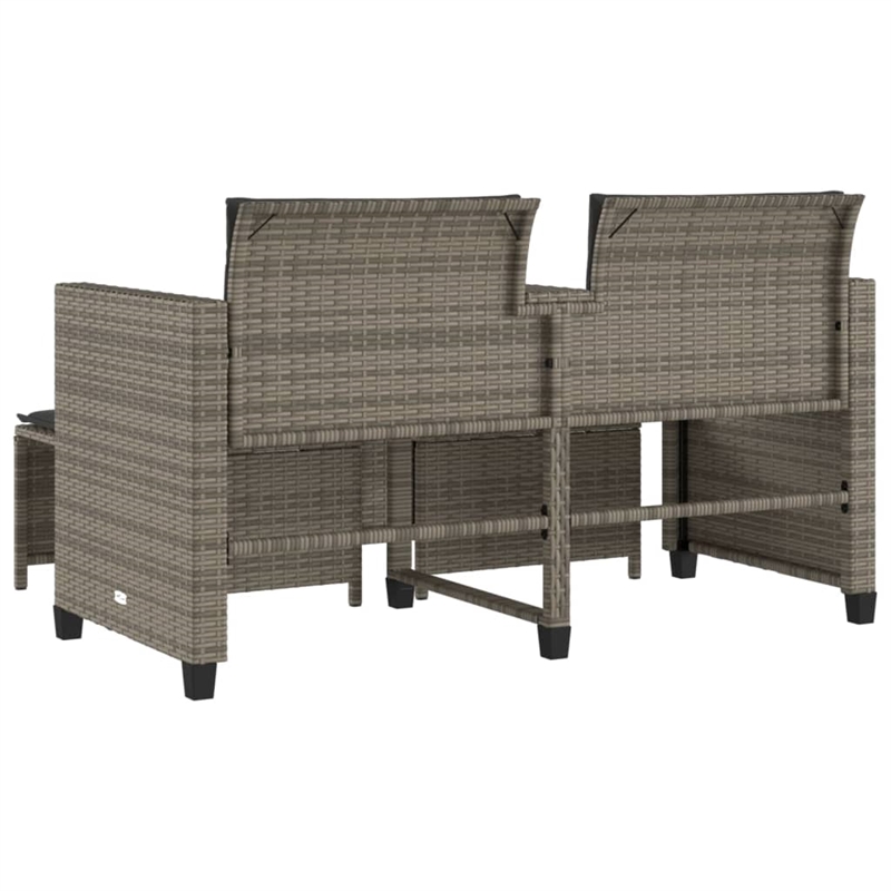 Afuera Living Contemporary Wicker / Rattan Garden Sofa in Gray