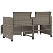 Afuera Living Contemporary Wicker / Rattan Garden Sofa in Gray