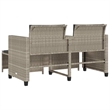 Afuera Living Contemporary Synthetic Poly Rattan Sofa in Gray