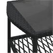 Afuera Living Contemporary 4 Piece Poly Rattan Sofa Set in Black/Cream