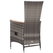 Afuera Living 3 Piece Poly Rattan Small Garden Lounge Set in Gray
