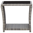 Afuera Living 3 Piece Poly Rattan Small Garden Lounge Set in Gray