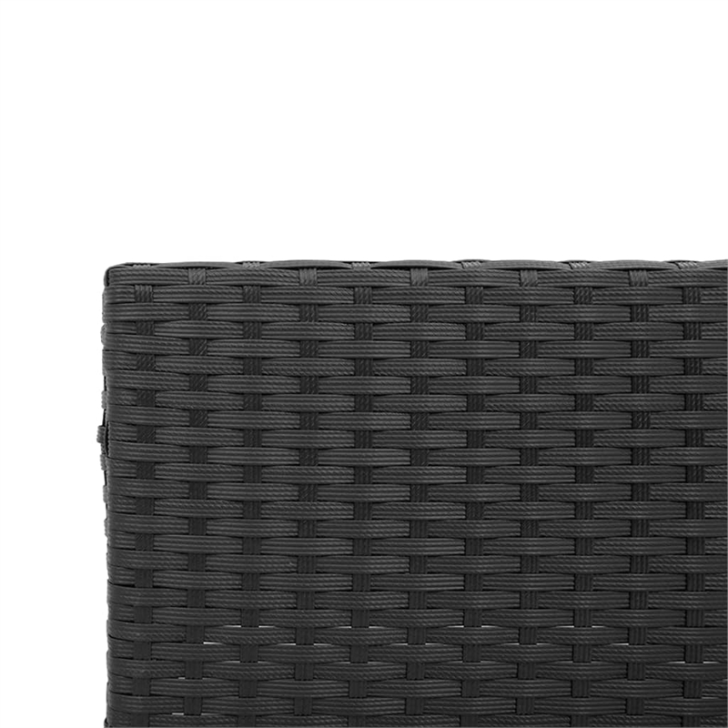 Afuera Living Contemporary Durable Poly Rattan Sofa in Black