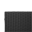 Afuera Living Contemporary Durable Poly Rattan Sofa in Black