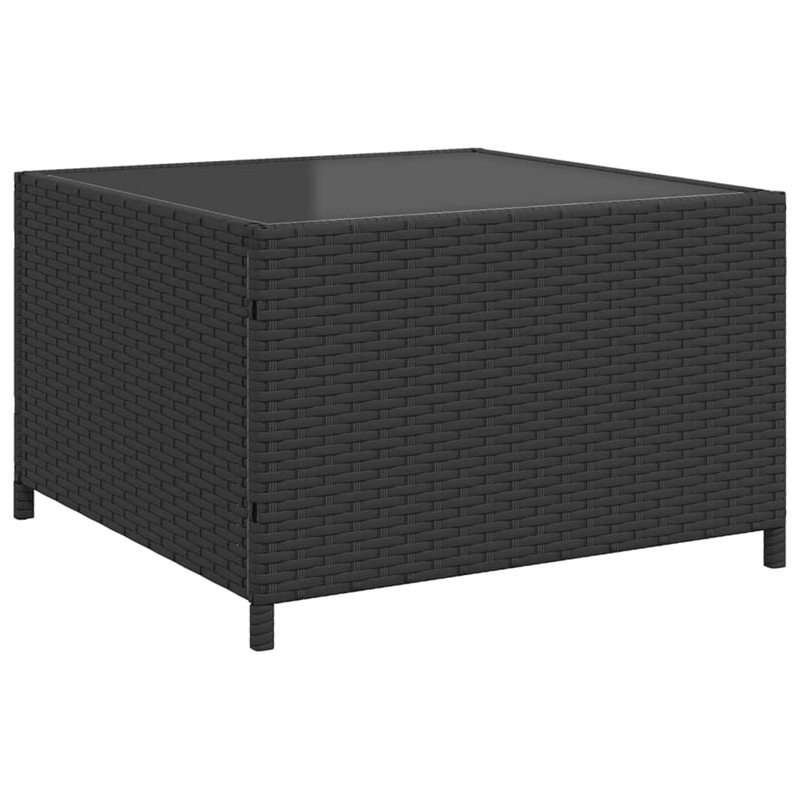 Afuera Living Contemporary Durable Poly Rattan Sofa in Black