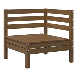 Afuera Living Contemporary Wood Small Garden Lounge Set in Brown
