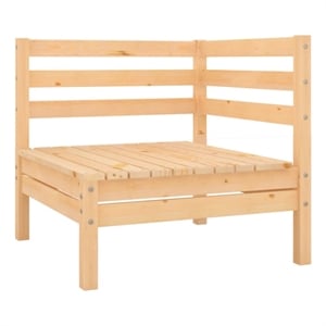Afuera Living Contemporary 4 Piece Wood Garden Lounge Set in Natural