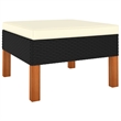 Afuera Living Synthetic Poly Rattan Garden Lounge Set in Black/Cream