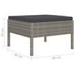 Afuera Living 10 Piece Poly Rattan Garden Furniture Set in Gray