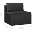 Afuera Living 11 Piece Poly Rattan Large Garden Lounge Set in Black
