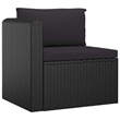 Afuera Living 11 Piece Poly Rattan Large Garden Lounge Set in Black