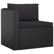 Afuera Living 9 Piece Poly Rattan Garden Lounge Set in Black