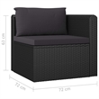 Afuera Living 9 Piece Poly Rattan Garden Lounge Set in Black