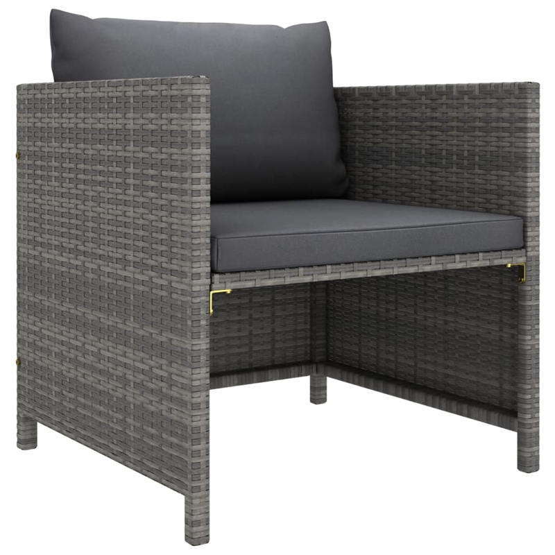 Afuera Living Contemporary 6 Piece Poly Rattan Garden Lounge Set