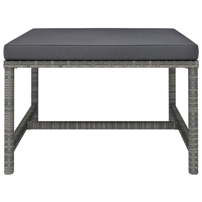 Afuera Living 9 Piece Poly Rattan Standard Garden Lounge Set in Gray