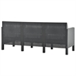 Afuera Living Contemporary Rattan Standard Sofa in Anthracite/Gray
