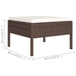 Afuera Living 9 Piece Poly Rattan Garden Lounge Set in Brown/Cream