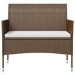 Afuera Living 8 Piece Poly Rattan Small Garden Lounge Set in Brown