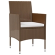 Afuera Living 8 Piece Poly Rattan Small Garden Lounge Set in Brown