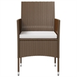 Afuera Living 8 Piece Poly Rattan Small Garden Lounge Set in Brown