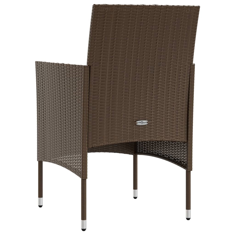 Afuera Living 8 Piece Poly Rattan Small Garden Lounge Set in Brown