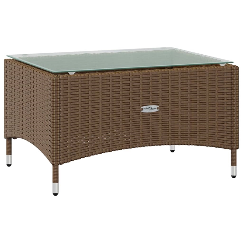 Afuera Living 8 Piece Poly Rattan Small Garden Lounge Set in Brown