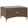 Afuera Living 8 Piece Poly Rattan Small Garden Lounge Set in Brown