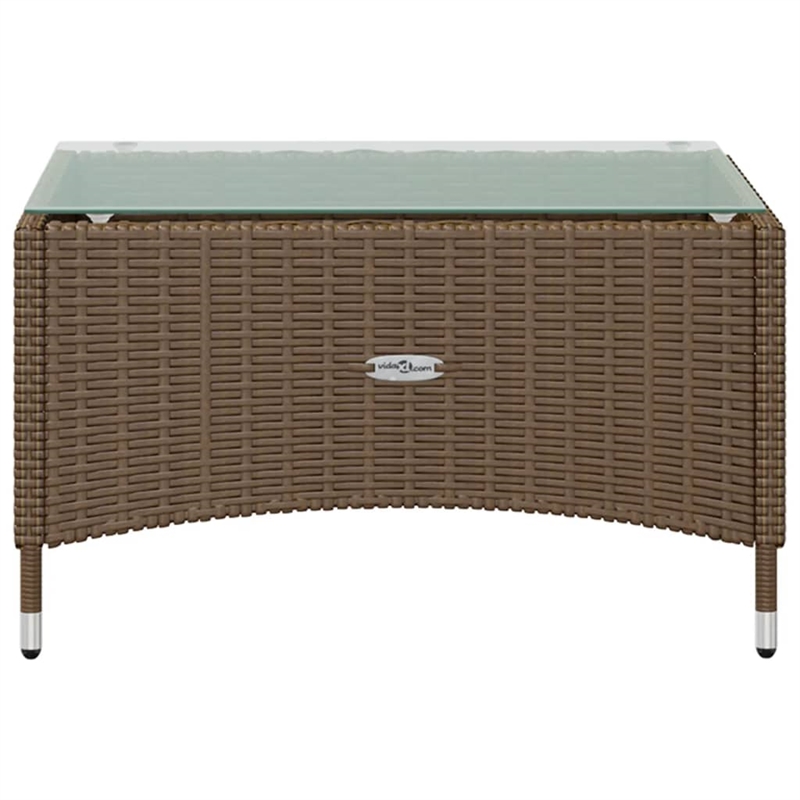 Afuera Living 8 Piece Poly Rattan Small Garden Lounge Set in Brown