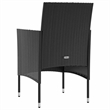 Afuera Living Contemporary Synthetic Poly Rattan  Garden Lounge Set in Black