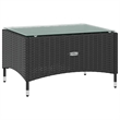 Afuera Living Contemporary Synthetic Poly Rattan  Garden Lounge Set in Black