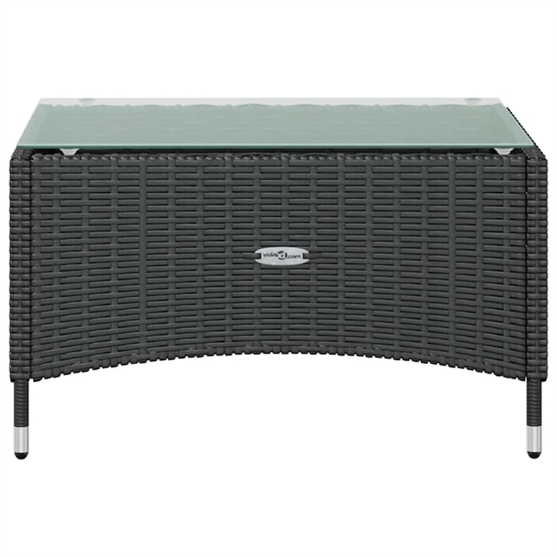 Afuera Living Contemporary Synthetic Poly Rattan  Garden Lounge Set in Black