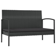 Afuera Living 8 Piece Poly Rattan Garden Lounge Set in Black