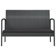 Afuera Living 8 Piece Poly Rattan Garden Lounge Set in Black